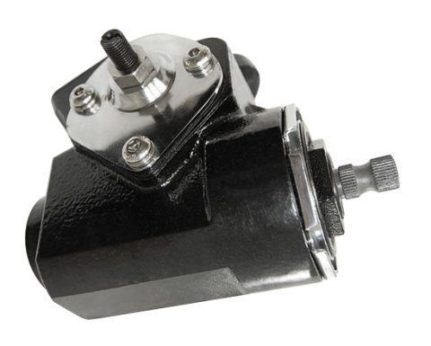 Steering Box - Manual - Reversed - 20 to 1 Ratio - 5/8 in 36 Spline - Steel - Black Paint - Chevy Corvair 1960-69 - Each