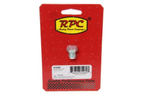 Fitting - Plug - 1/2-20 in Inverted Flare Male - Hex Head - Steel - Zinc Oxide - Each