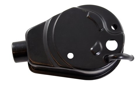 Power Steering Reservoir - Bolt-On - Steel - Black Powder Coat - GM Saginaw Pump - Kit