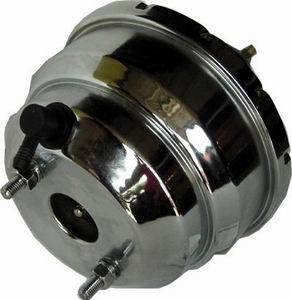 Power Brake Booster - 7 in OD - Dual Diaphragm - Steel - Chrome - GM A-Body / F-Body 1968-72 - Each