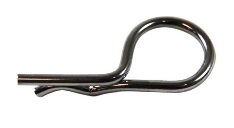 Hair Pin Clip - 0.188 in Wire Diameter - Steel - Chrome - RPC Hood Pins - Pair