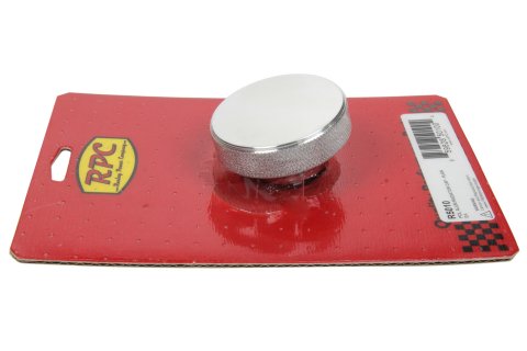 Radiator Cap - 16 lb - Round - Knurled Grip - Aluminum - Polished - Each