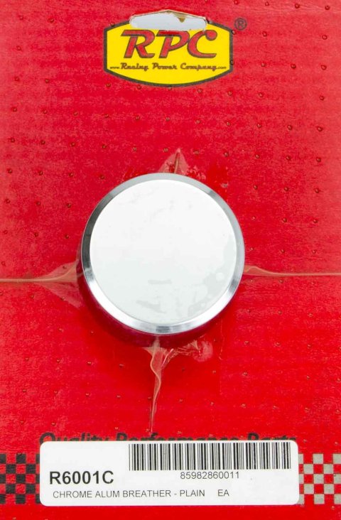 Breather - Push-In - Round - 1-1/4 in Hole - Aluminum - Chrome - Each