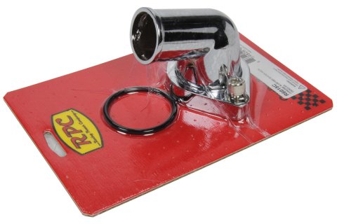 Water Neck - 75 Degree - 1-1/2 in ID Hose - Swivel - O-Ring - Hardware Included - Aluminum - Chrome - Chevy V8 - Each