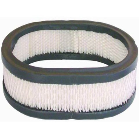 Air Filter Element - 12 in Oval - 2 in Tall - Wire Mesh Included - Paper - White - Universal - Each