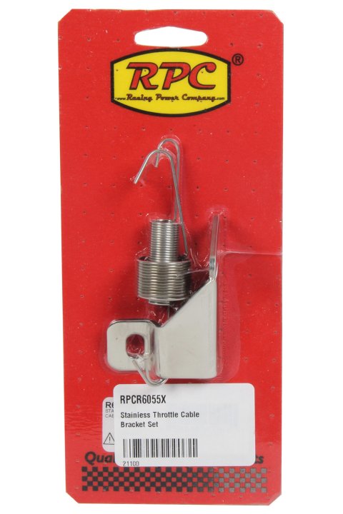 Throttle Return Spring - Carb Mount - Dual Springs - Stainless - Polished - Square Bore - Kit
