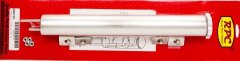 Recovery Tank - Coolant - 24 oz - 15 in Tall - 2 in Diameter - Stainless - Polished - Kit