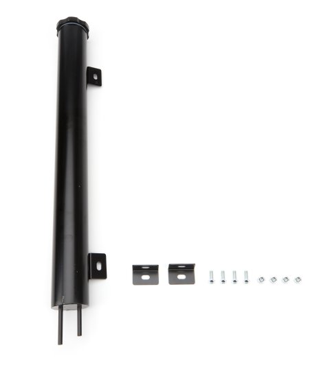 Recovery Tank - Coolant - 28 oz - 19 in Tall - 2 in Diameter - Stainless - Black Powder Coat - Each