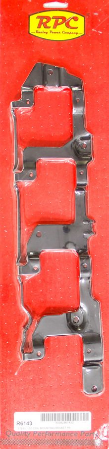 Ignition Coil Bracket - Coil Pack Style - Steel - Black Paint - Over Valve Cover - LS1 / LS6 - GM LS-Series - Pair