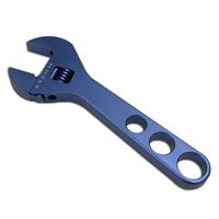 Adjustable AN Wrench - Single End - 3 AN to 8 AN - Aluminum - Blue Anodized - Each