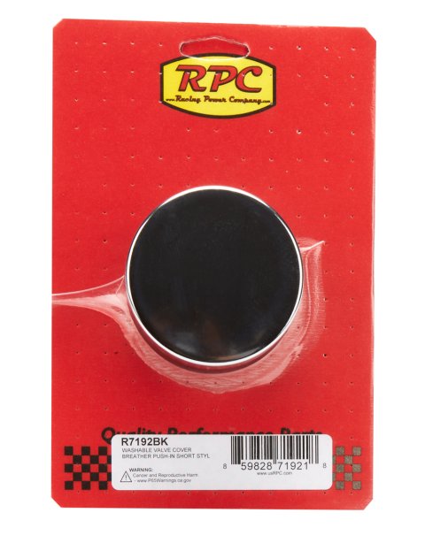 Breather - Push-In - Round - 1-1/4 in Hole - Reusable - Steel - Chrome - Each