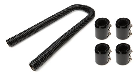 Radiator Hose Kit - 48 in Long - Black End Caps - Stainless - Black - Kit