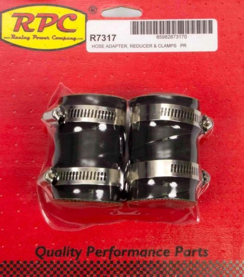 Radiator Hose Adapter - 1.75 to 1.5 or 1.25 in ID - Rubber - Black - Kit