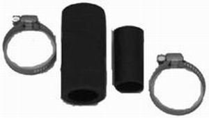 Radiator Hose Adapter - 0.75 to 0.625 in ID - Rubber - Black - Kit