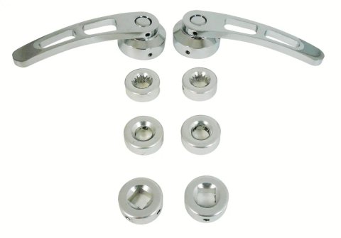 Door Handles - 2-Doors - Handles / Mounting Hardware Included - Aluminum - Chrome - Universal - Kit
