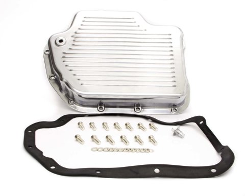 Transmission Pan - Stock Sump - Finned - Aluminum - Polished - TH400 - Each