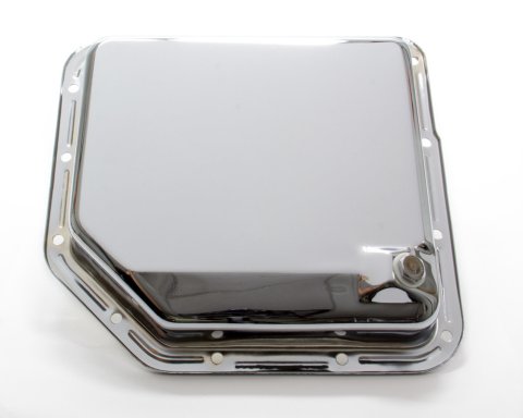 Transmission Pan - Stock Sump - Flat - Steel - Chrome - TH350 - Each