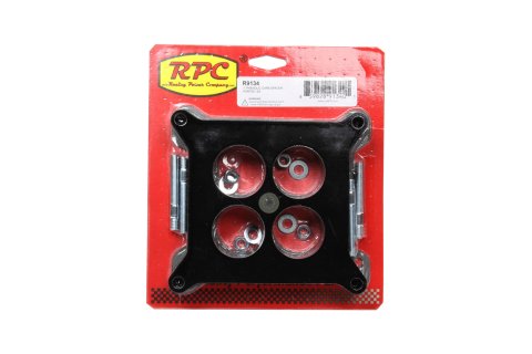 Carburetor Spacer - 1 in Thick - 4 Hole - Square Bore - Gaskets / Hardware Included - Phenolic - Black - Each