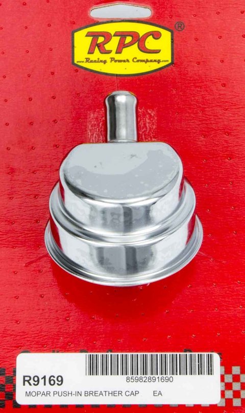 Breather - Push-In - Round - 1-1/4 in Hole - 5/8 in Hose Evacuation Fitting - Steel - Chrome - Each