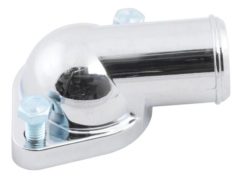 Water Neck - 90 Degree - 1-1/2 in ID Hose - O-Ring - Hardware Included - Steel - Chrome - Pontiac V8 - Each