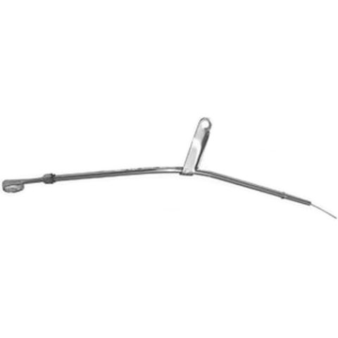 Engine Oil Dipstick - Solid Tube - Block Mount - 24.5 in Long - Steel - Chrome - Small Block Chevy - GM F-Body 1982-85 - Each