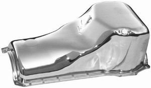 Engine Oil Pan - Front Sump - Stock Depth - Steel - Chrome - Ford Cleveland / Modified - Each