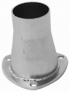 Collector Reducer - 3.5 in Inlet to 2.5 in OD Outlet - 3-Bolt Flange - Steel - Aluminized - Pair