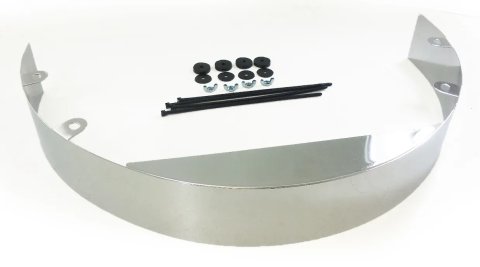 Fan Shroud - 20 in Diameter - 3 in Wide - Steel - Chrome - Each