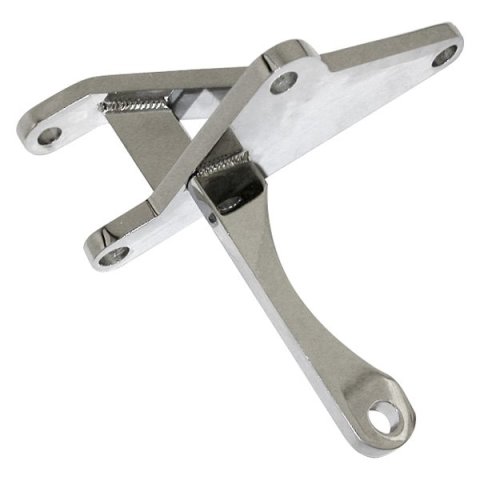 Alternator Bracket - Driver Side - Lower - Head Mount - Steel - Chrome - Short Water Pump - Big Block Chevy - Each