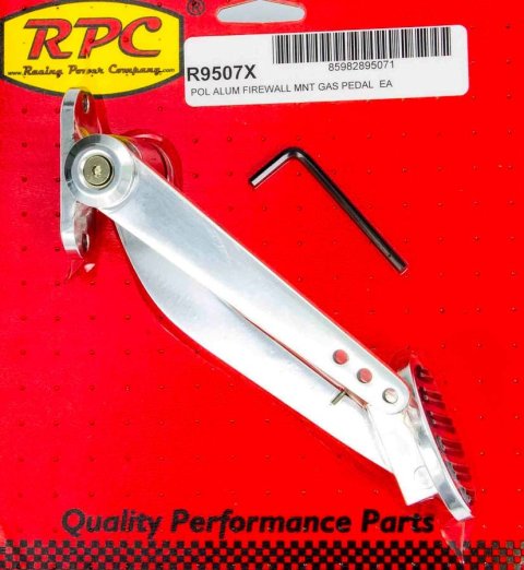 Pedal Assembly - Spoon - Gas - Firewall Mount - Aluminum - Polished - Universal - Kit