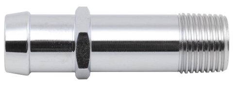 Fitting - Water Pump - 1/2 in NPT Male to 3/4 in Hose Barb - 3 in Long - Steel - Chrome - Each