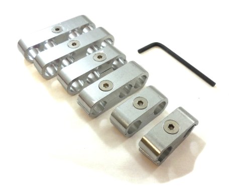 Spark Plug Wire Loom - Pro Style - 8-10 mm - Allen Wrench Included - Aluminum - Natural - Clamp Style - Kit