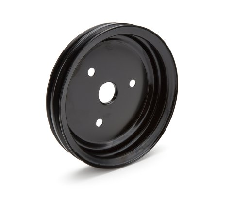 Crankshaft Pulley - V-Belt - 2 Groove - 7.3 in Diameter - Steel - Black Paint - Short Water Pump - Small Block Chevy - Each