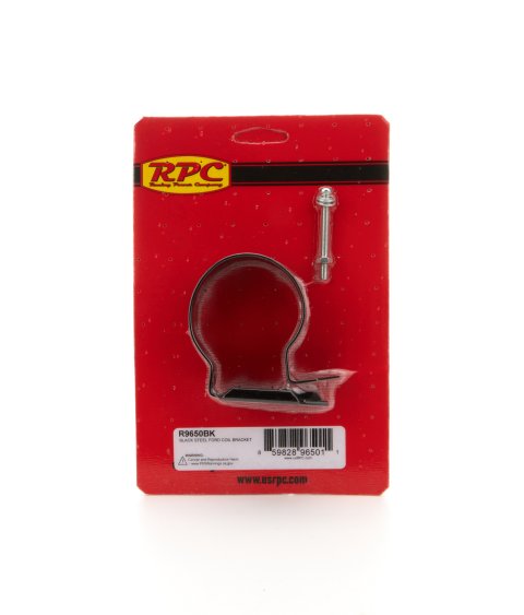 Ignition Coil Bracket - Ford Canister Style - Remote Mount - Steel - Black Powder Coat - Universal - Each