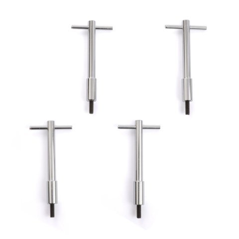 Valve Cover Fastener - Wing Nut - 5/16-18 in Thread - 5.000 in Long - Steel - Chrome - Set of 4