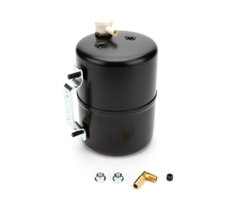 Vacuum Reservoir - Bracket / Check Valve / Hardware Included - Steel - Black Powder Coat - Each