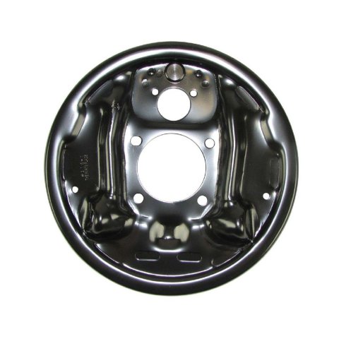 Drum Backing Plate - Driver Side - 9.5 in - 2.75 in Center Hole - Steel - Black Paint - GM A-Body 1964-72 / GM F-Body 1967-69 / GM X-Body 1964-72 - Each