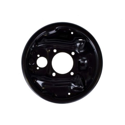 Drum Backing Plate - Passenger Side - 9.5 in - 2.75 in Center Hole - Steel - Black Paint - GM A-Body 1964-72 / GM F-Body 1967-69 / GM X-Body 1964-72 - Each