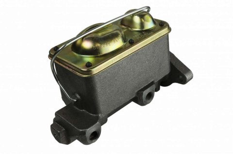 Master Cylinder - 1.125 in Bore - Original Style - Dual Integral Reservoir - Iron - Natural - Various Applications - Kit