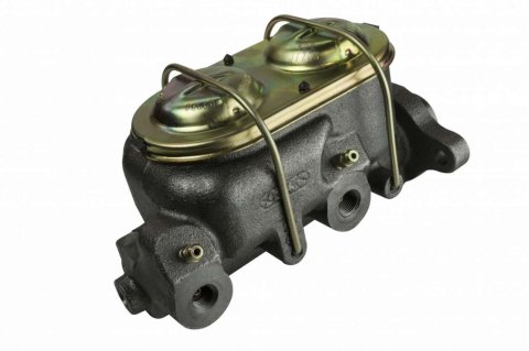 Master Cylinder - 1.125 in Bore - Original Style - Dual Integral Reservoir - Iron - Natural - GM B-Body 1967-69 - Kit