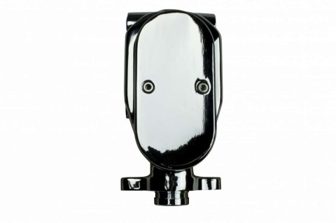 Master Cylinder - 1.125 in Bore - Slimline Style - Dual Integral Reservoir - Aluminum - Chrome - Various Applications - Kit