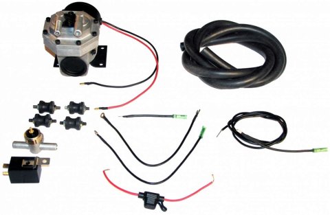 Vacuum Pump - Electric - 12V - Fittings / Hardware / Hose / Wiring Included - Universal - Kit
