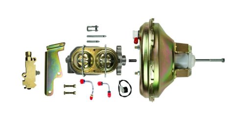 Master Cylinder and Booster - 1.125 in Bore - Dual Integral Reservoir - 11 in OD - Single Diaphragm - Steel - Cadmium - Various Applications - Kit