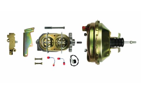 Master Cylinder and Booster - 1 in Bore - Dual Integral Reservoir - 9 in OD - Single Diaphragm - Steel - Cadmium - Universal - Kit