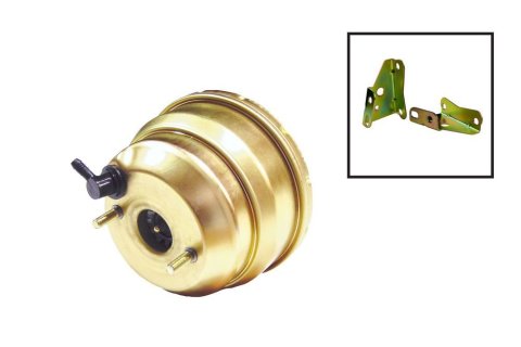 Power Brake Booster - 8 in OD - Dual Diaphragm - Steel - Cadmium - GM G-Body / X-Body / Y-Body 1968-73 - Each