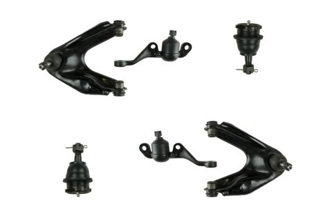 Control Arm - Front - Stamped - Upper - Rubber Bushing - Steel - Black Paint - Mopar A-Body 1973-76 - Pair