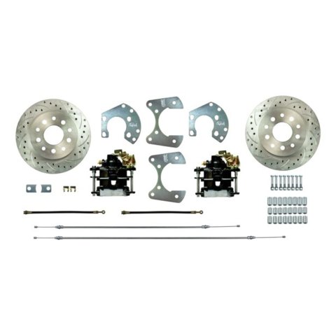 Brake System - Disc Conversion - Rear - 1 Piston Caliper - 11.000 in Rotors - 5 Lug Axles - Ford 8.8 - Kit