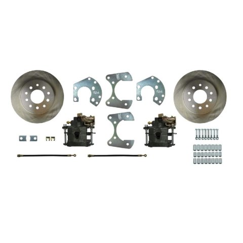 Brake System - Street Series - Disc Conversion - Rear - 1 Piston Caliper - 11.00 in Rotors - Iron - Natural - Ford 8.8 in - Kit