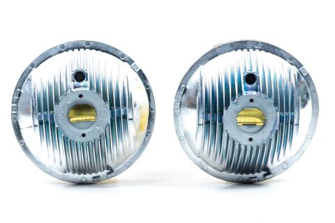 Headlight Housing - Sealed Beam - 5.75 in OD - LED - Aluminum - Natural - Each