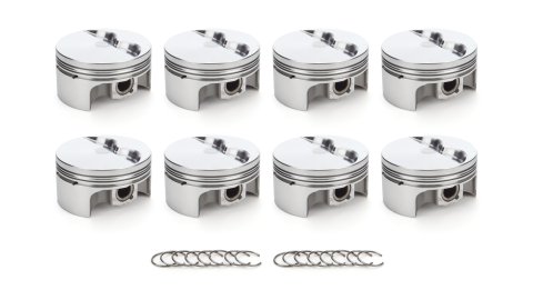 Piston - AutoTec - Forged - Flat Top - 4.030 in Bore - 1.5 x 1.5 x 3.0 mm Ring Grooves - Minus 5.00 cc - Coated Skirt - Small Block Chevy - Set of 8